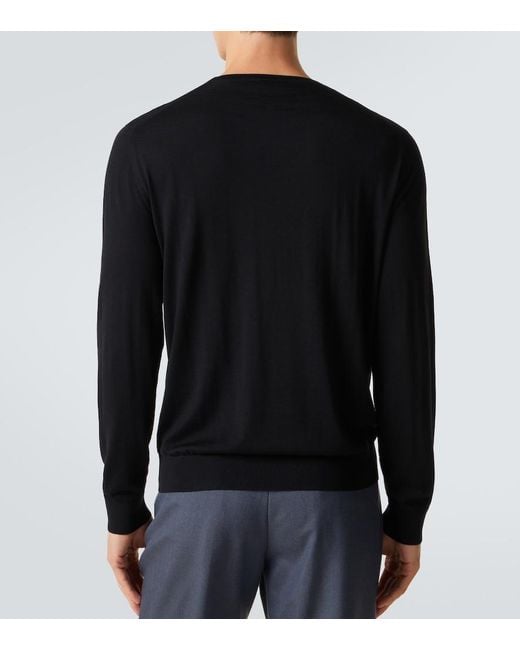 Prada Black Virgin Wool Sweater for men