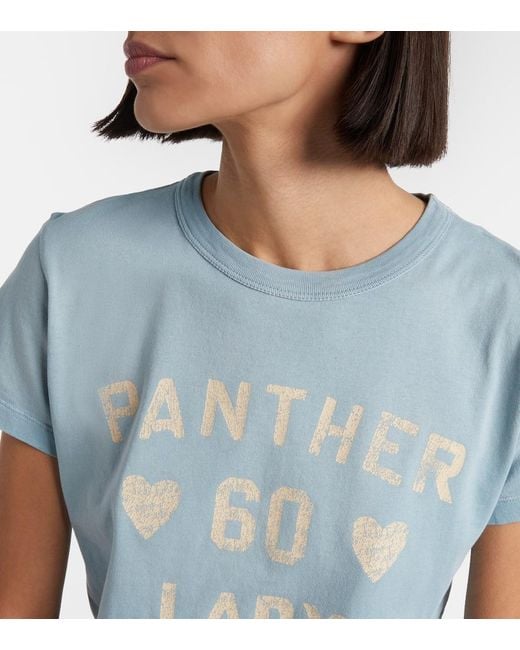 Valentino Blue Printed Cotton Jersey T-Shirt