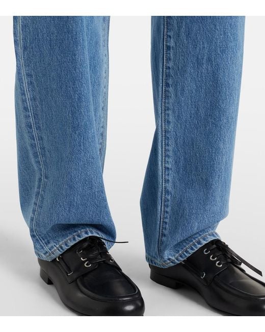 SLVRLAKE Denim Blue Ella Barrel-Leg Jeans
