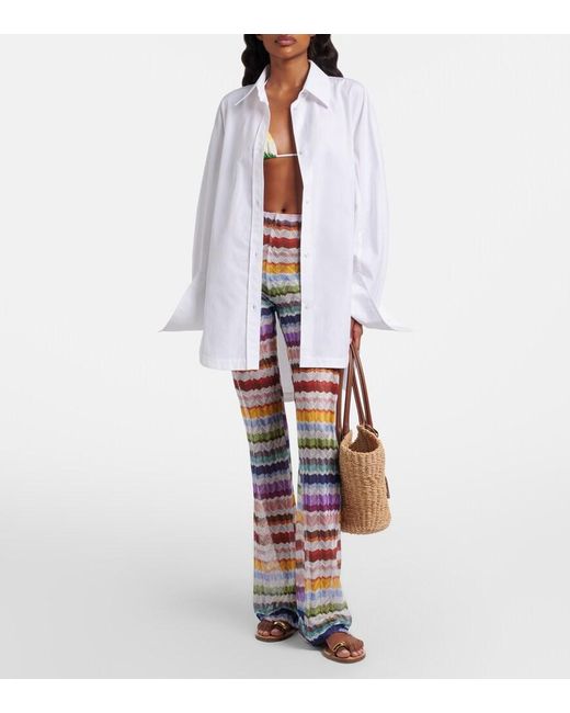 Missoni Blue Zigzag Flared Pants