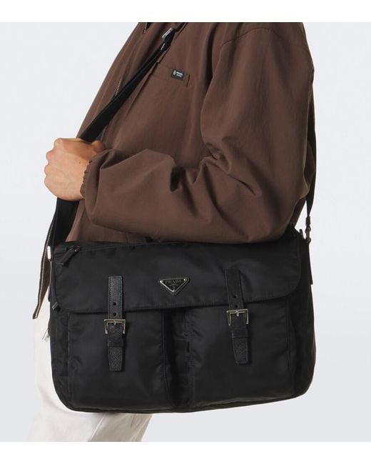 Prada Black Re-Nylon Shoulder Bag for men
