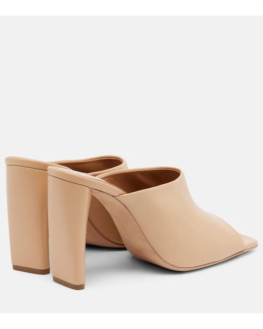 Calvin Klein Natural Palma Leather Mules