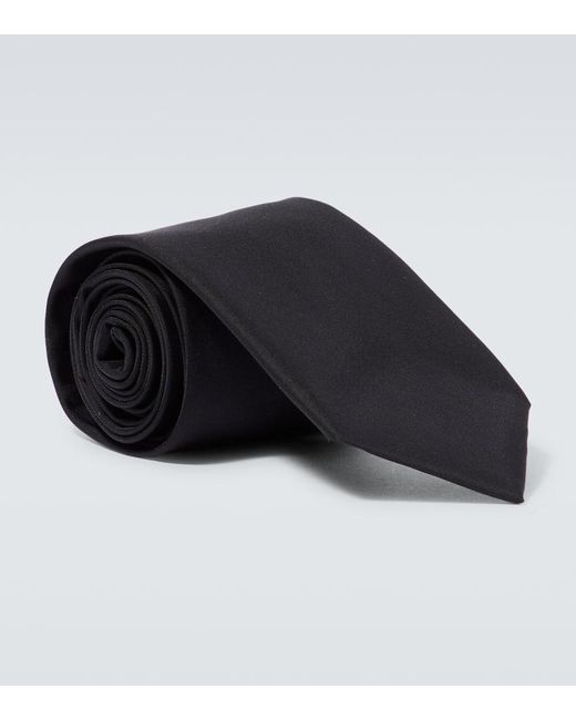 Cravatta in garbadine Re-Nylon di Prada in Black da Uomo