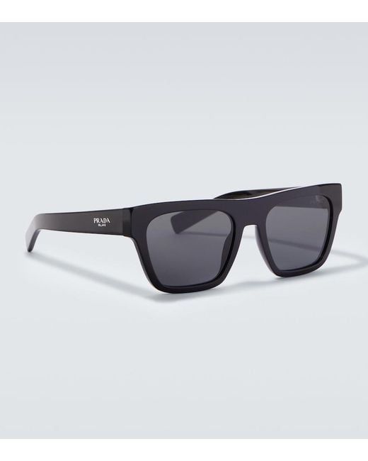 Prada Eckige Sonnenbrille in Black für Herren
