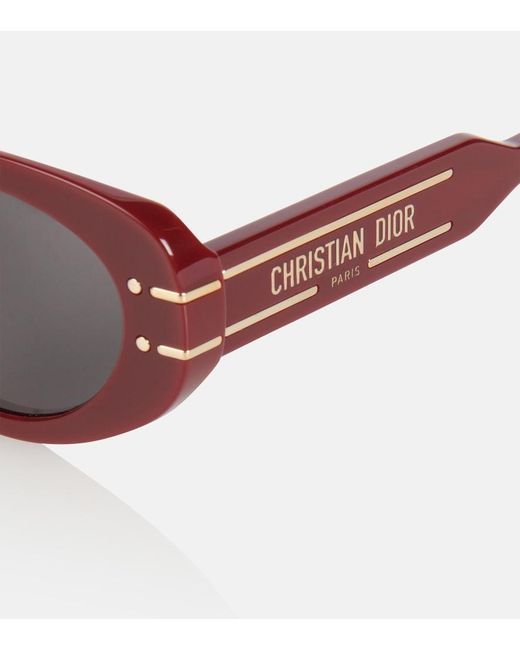 Dior Brown Diorsignature B8U Oval Sunglasses