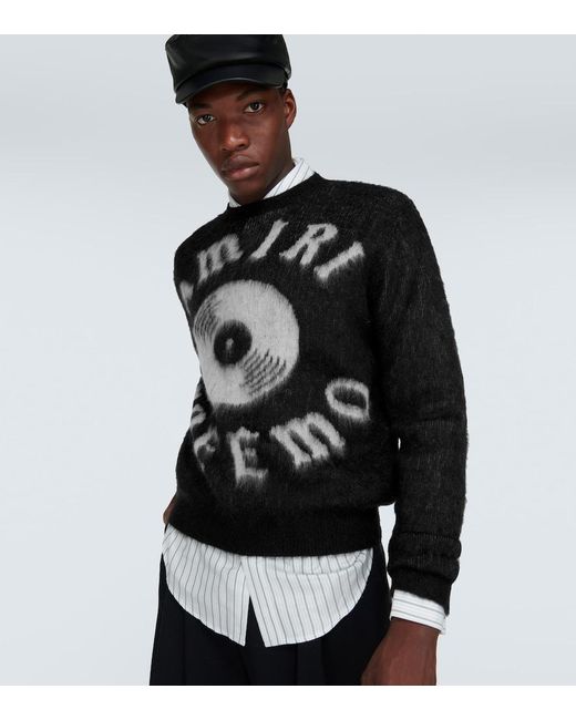Amiri Black Logo Wool Sweater for men