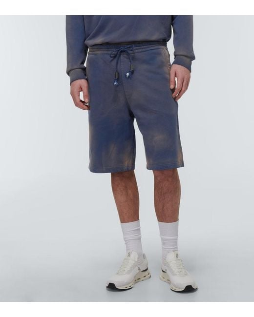 Loewe Blue Cotton Jersey Shorts for men