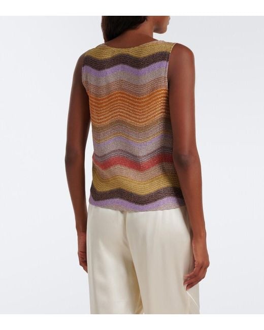 Missoni Gray Wave Lame Top