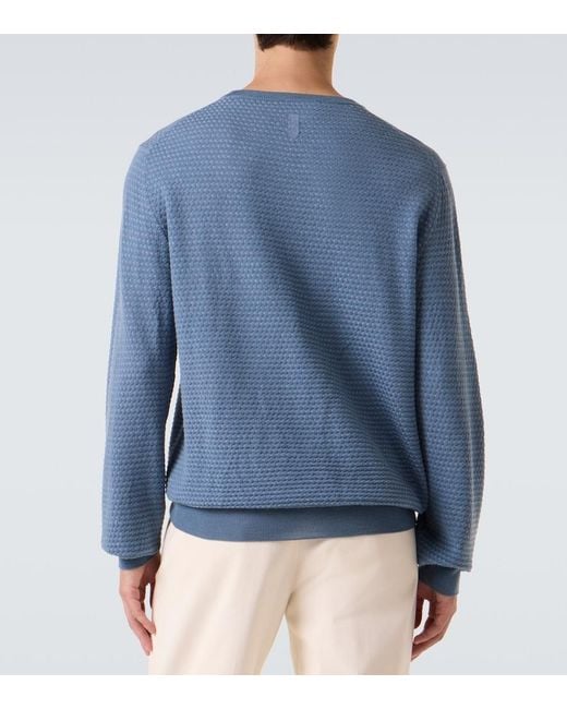 Canali Blue Wool Sweater for men
