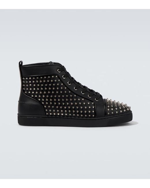 Sneakers Louis Spikes di Christian Louboutin in Black da Uomo