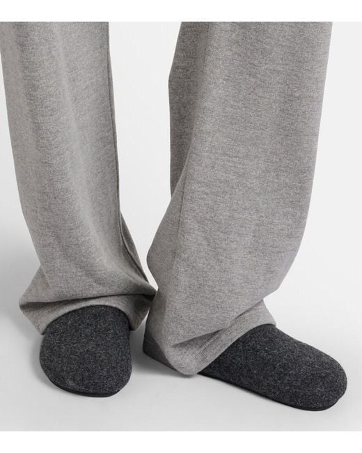 The Row Gray Hudson Slippers