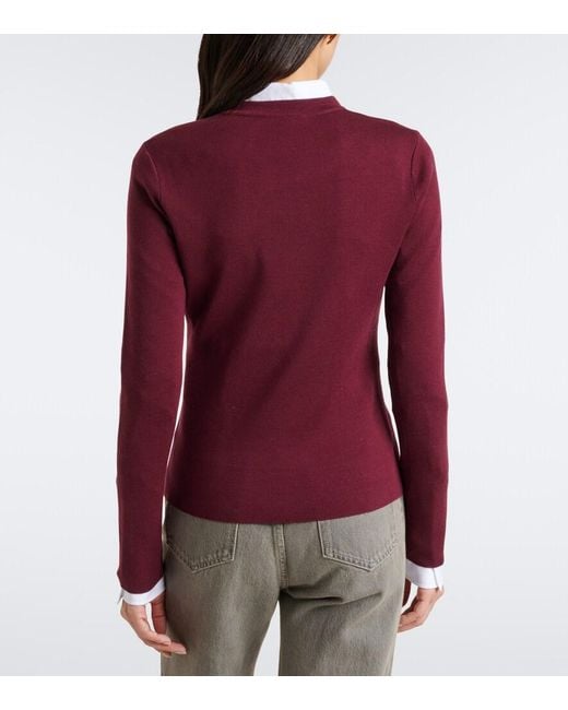 Max Mara Purple Virgin Wool Sweater