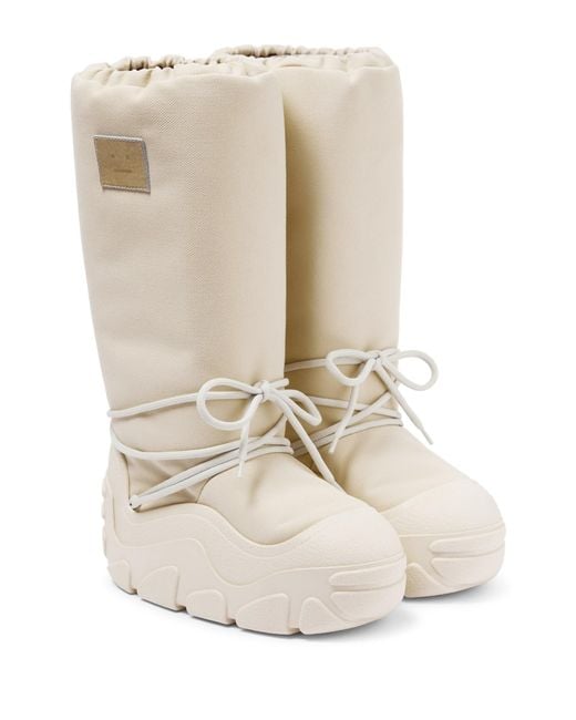 Acne White Face Platform Snow Boots
