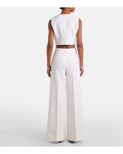 Stella McCartney White Cropped Wool Vest