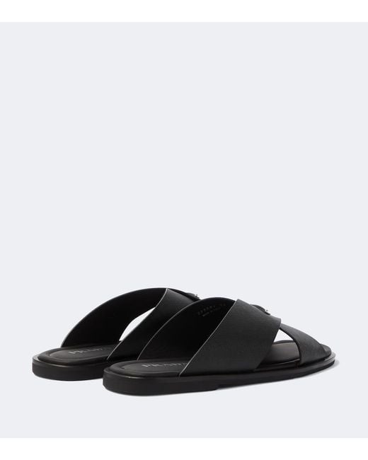 Prada Black Leather Sandals for men