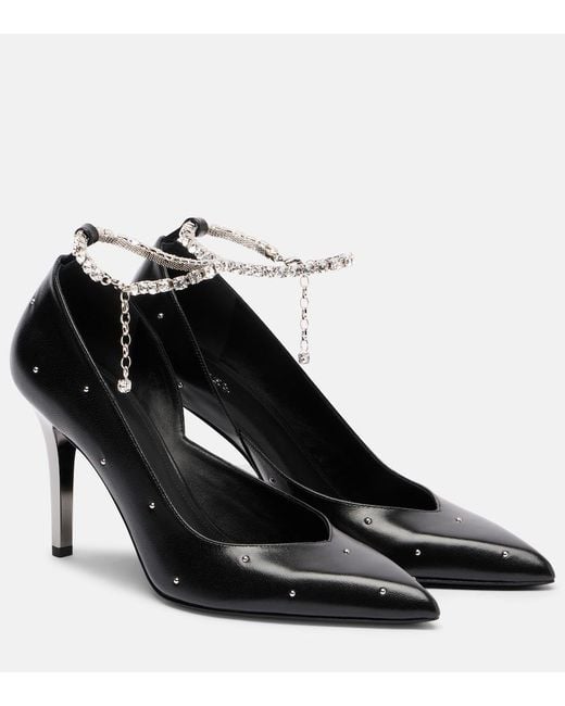 Isabel Marant Black Embellished Leather Pumps