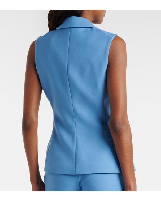 Veronica Beard Blue Benny Single-Breasted Vest