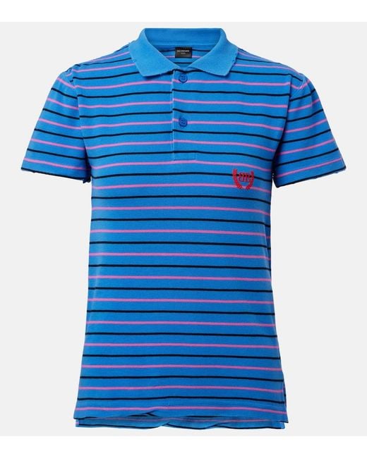 Balenciaga Blue Laurel Classic Polo Shirt