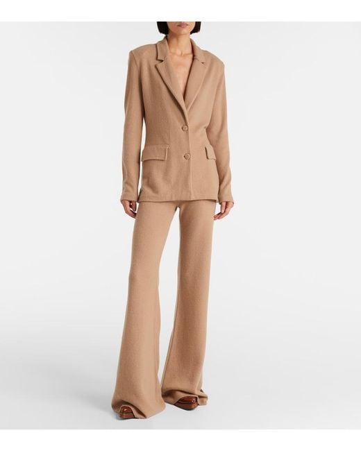 Gabriela Hearst Natural Kaulike Cashmere Flared Pants