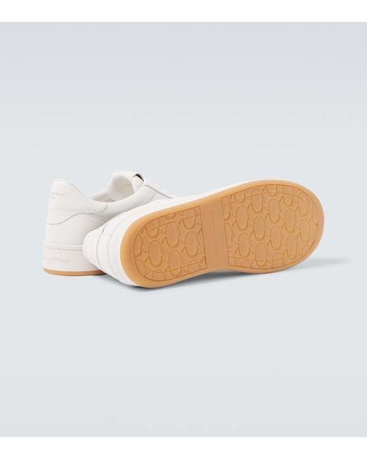 Gianvito Rossi White Slam Leather Sneakers for men