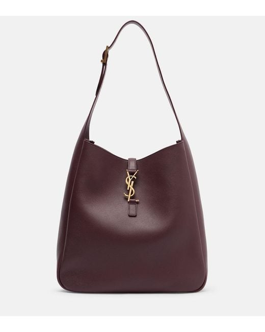 Borsa A Spalla Le 5 A 7 Large di Saint Laurent in Purple