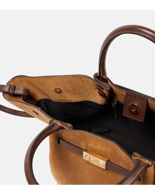 DeMellier London Brown New York Midi Suede Tote Bag