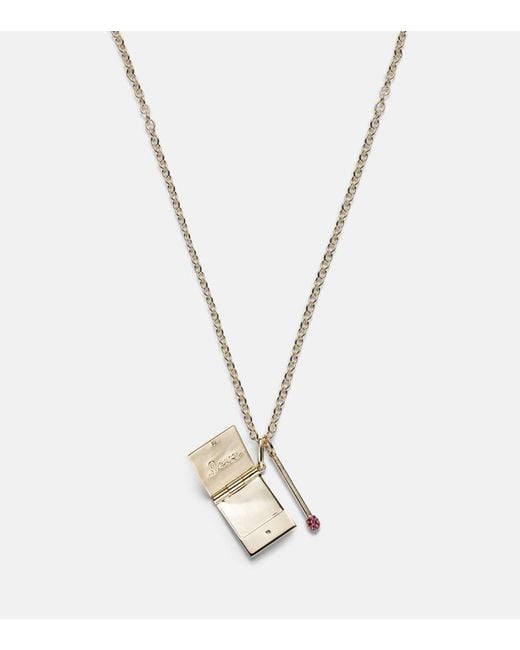 Sydney Evan White Perfect Match 14Kt Necklace With Diamonds And Rubies