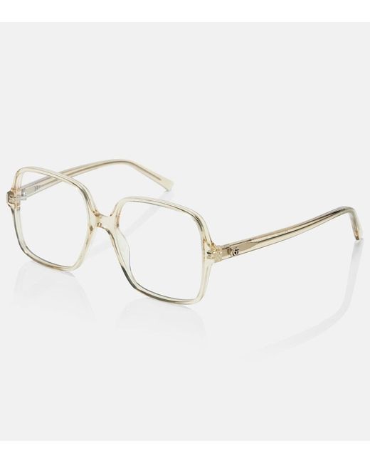 Gucci Natural Eckige Brille Optical Native Gg