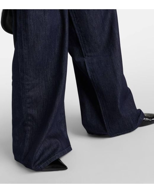 Frankie Shop Blue Nolan High-rise Wide-leg Jeans