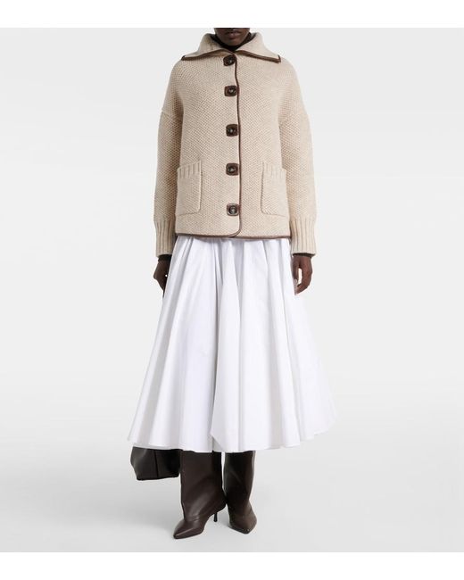 Altuzarra Natural Llewellyn Knitted Wool Jacket