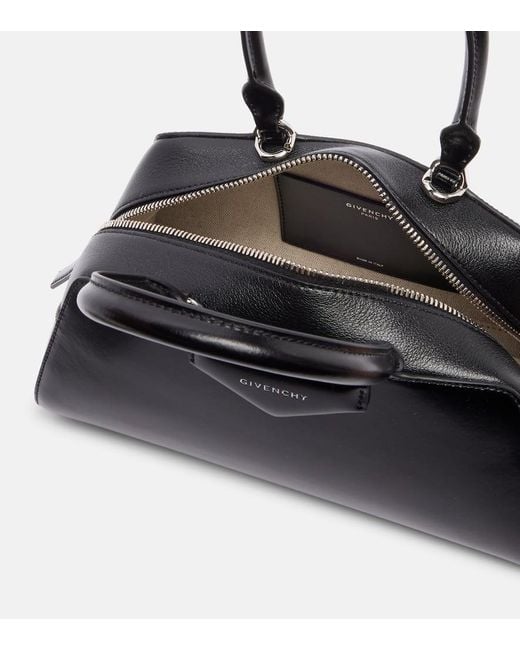 Givenchy Black Antigona East-West Small Leather Tote Bag