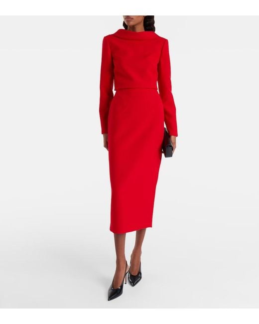 Roland Mouret Red Crepe Top