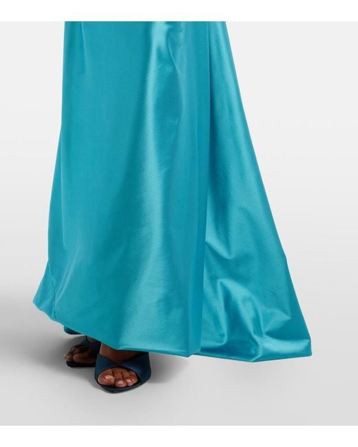 Vivienne Westwood Blue Nova Camille Satin Bustier Gown