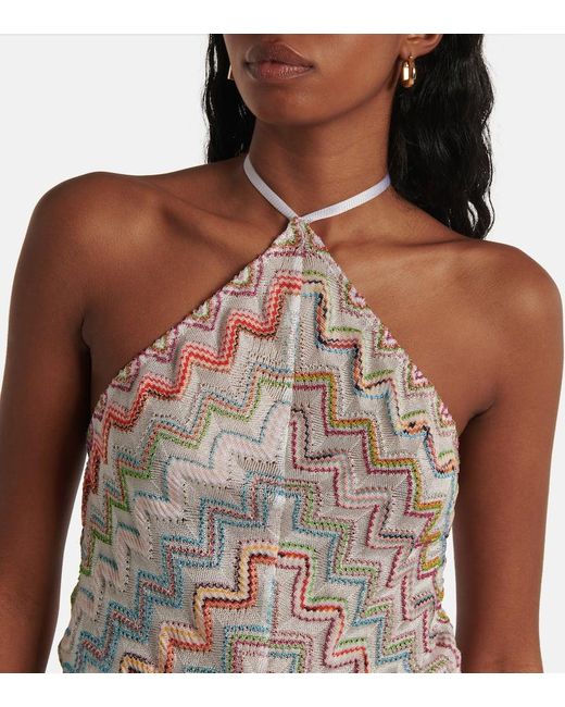 Missoni White Playsuit Aus Haekelstrick