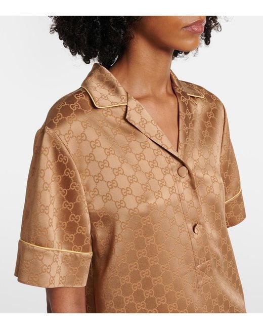 Gucci Brown Monogram Shirt