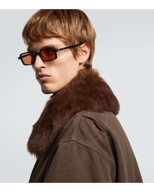 Cartier Brown Premiere De Cartier Rectangular Sunglasses for men