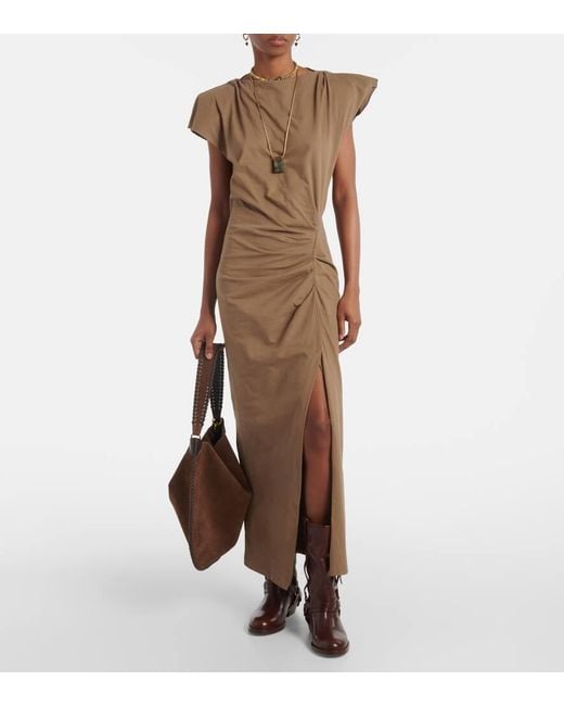 Abito Lungo Nadela di Isabel Marant in Brown