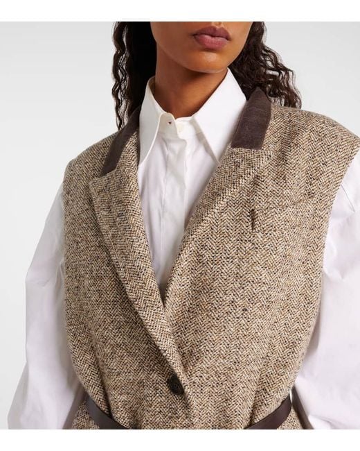 Gilet di Brunello Cucinelli in Natural