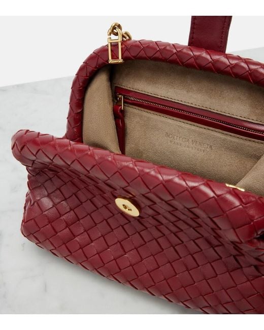 Bottega Veneta Red Lauren 1980 Small Leather Clutch