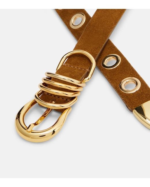 DEHANCHE Metallic Rivet Suede Belt