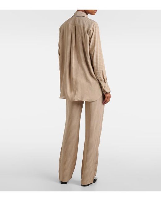 Victoria Beckham Natural Striped Pajama Shirt
