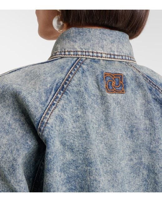 Magda Butrym Blue Denim Blouson Jacket