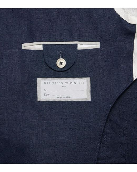Blazer di Brunello Cucinelli in Blue da Uomo