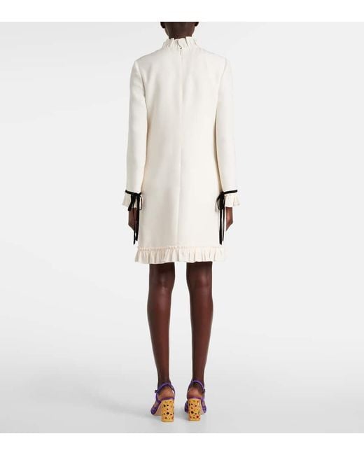 Valentino White Minikleid Aus Crepe Couture