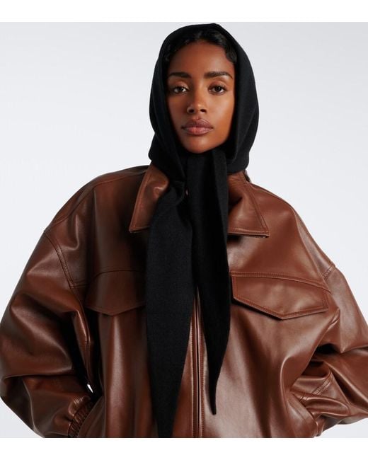 Nour Hammour Black Niale Cashmere Hood