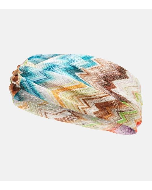 Missoni Blue Zigzag Headband