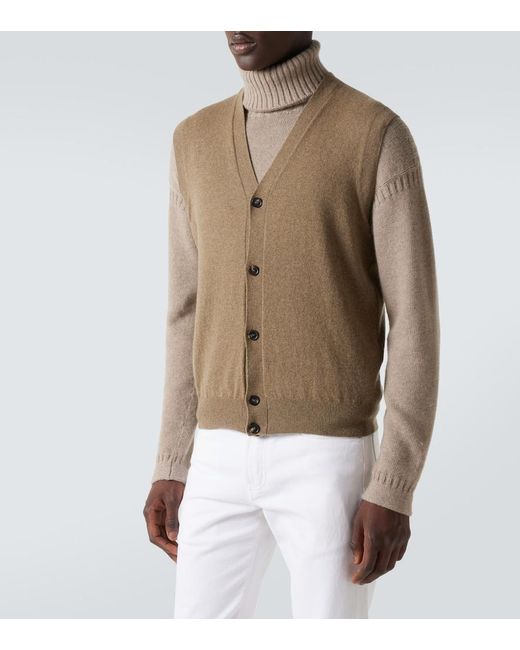 Chaleco De Cachemir Loro Piana de hombre de color Natural