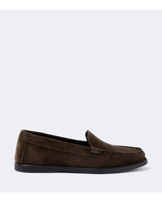 Saman Amel Black City Suede Loafers for men