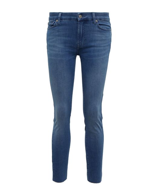 7 For All Mankind Denim Kimmie B(air) Mid-rise Straight Jeans in Blue ...