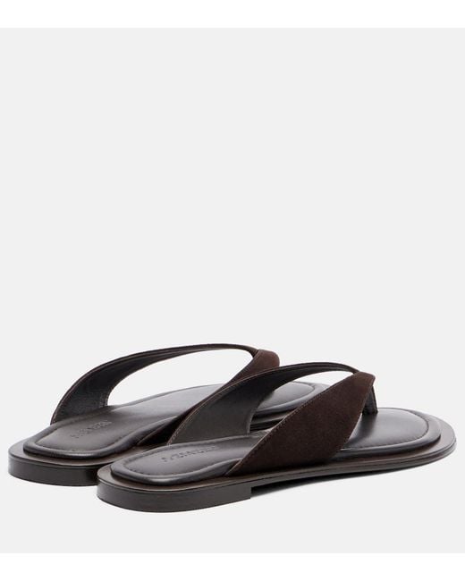 A.Emery Brown Viola Suede Thong Sandals
